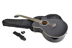 Acoustic Black Guitar Set Complete with Gig Bag and Tuner
